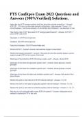 PTS Canfitpro Exam 2023 Questions and Answers (100%Verified) Solutions.