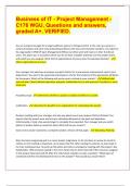  &lpar;Top QUALITY 2024&sol;2025 EXAM REVIEW&rpar; Business of IT - Project Management - C176 WGU&comma; Questions and answers&comma;  graded A&plus;&period; VERIFIED&period;