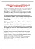 NU 216 Final Exam 1 Notes QUESTIONS AND CORRECT ANSWERS &vert;GRADED A&plus;