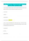 ATI Pharmacology proctored exam study guide latest updated 2022
