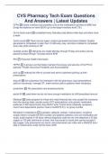 CVS Pharmacy Tech Exam Questions And Answers &vert; Latest Updates 