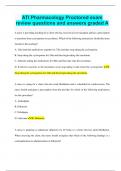 ATI Pharmacology Proctored exam review questions and answers graded A