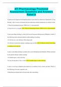 ATI Pharmacology Proctored Assessment Questions and Answers Rated A