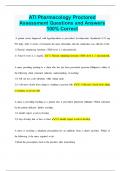 ATI Pharmacology Proctored Assessment Questions and Answers 100&percnt; Correct