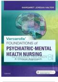 Test Bank For Varcarolis' Foundations of Psychiatric Mental Health Nursing: A Clinical Approach 8th Edition by Margaret Jordan Halter||Chapter 1-36||Complete Guide A+