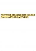 POST TEST ATLS With Correct and Verified ANSWERS&period;&period;pdf