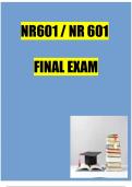 NR 601 Final Exam (100% Correct Answers) 