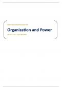 All lecture notes Organization and Power  