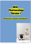 2023 HESI Pharmacology Version 1 (100% Correct Answers)