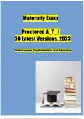Test Bank For ATI Maternity Proctored Exam 2023/2024