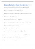 Master Esthetics State Board 157 review Questions And Answers