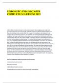 SP&emacr;D SAPPC INDUSEC WITH COMPLETE SOLUTIONS 2023