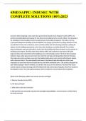 SP&emacr;D SAPPC INDUSEC WITH COMPLETE SOLUTIONS 100&percnt;2023