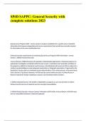 SP&emacr;D SAPPC General Security with complete solutions 2023
