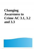 Changing Awareness to Crime AC 3.1, 3.2 and 3.3