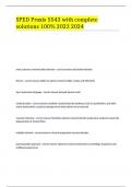 SPED Praxis 5543 with complete solutions 100&percnt; 2023 2024