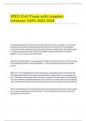 SPED 5543 Praxis with complete solutions 100&percnt; 2023 2024
