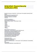 DCSA SPeD Physical Security Certification &lpar;PSC&rpar;