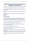 NR565 Chamberlain Pharmacology Exam 1 Questions And Answers
