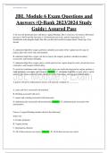 JBL Module 6 Exam Questions and Answers (Q-Bank 2023/2024 Study Guide) Assured Pass