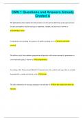 CMN Bundled Exams Multiple Versions Questions and Answers with Complete Solutions