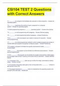 Bundle For CSI104 Exam Questions and Answers All Correct