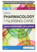 Test Bank Lehnes Pharmacology for Nursing Care, 10th Edition by Jacqueline Burchum, Laura Rosenthal Chapter 1-110|Complete