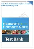 Test Bank Pediatric Primary Care 6th Edition Burns Dunn Brady 2023&period;