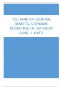 Test Bank for Essential Genetics, a Genomic Perspective 7th Edition By Daniel L. Hartl All Chapters
