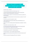 CHICAGO POLICE ACADEMY STATE EXAMINATION #2 STUDY REVIEW EXAM QUESTIONS AND ANSWERS