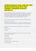 COMPREHENSIVE FINAL-CMN 568-TEST REVIEW QUESTIONS WITH 100% CORRECT ANSWERS
