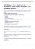 SM Midterm Exam Module 1 - 6 Questions and Answers 2023-2024 with complete solution