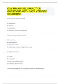 ELA PRAXIS 5002 PRACTICE QUESTIONS WITH 100% VERIFIED SOLUTIONS