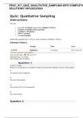   EDUC&lowbar;817&lowbar;QUIZ&lowbar;QUALITATIVE&lowbar;SAMPLING Questions And Answers Latest Updates 2025&sol;2026 With Correct Answers 100&percnt; With Complete Solutions Pass Guaranteed &vert; Graded A&plus; &vert;