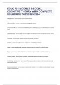 EDUC 701-MODULE 3-SOCIAL COGNITIVE THEORY WITH COMPLETE SOLUTIONS 100&percnt;2023&sol;2024