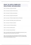 EDUC 701 WITH COMPLETE SOLUTIONS 100&percnt;2023&sol;2024