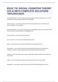 EDUC 701 SOCIAL COGNITIVE THEORY &lpar;CH&period;4&rpar; WITH COMPLETE SOLUTIONS 100&percnt;2023&sol;2024
