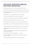 CPSS STUDY GUIDE WITH COMPLETE SOLUTIONS 100&percnt;2023&sol;2024