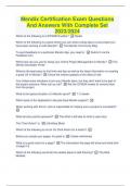 Mendix Certification Exam Questions And Answers With Complete Set 2023&sol;2024