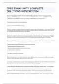 CPSS EXAM 1 WITH COMPLETE SOLUTIONS 100&percnt;2023&sol;2024