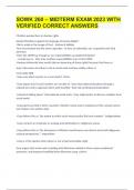 SOWK 260 &ndash; MIDTERM EXAM 2023 WITH VERIFIED CORRECT ANSWERS