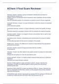 AChem I Final Exam Reviewer&period;