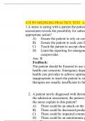 ATI PN MEDSURG PRACTICE TEST A.QUESTIONS WITH ANSWER 2023/2024 