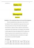 Math-533 Applied Managerial Statistics&period;&period;