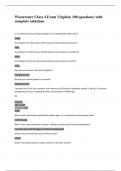 Wastewater Class 4 Exam Virginia&vert; 100 questions&vert; with complete solutions 