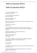 Math Teas Questions 2023&sol;24