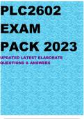 PLC2602 EXAM PACK 2023