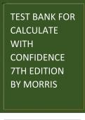 Calculate with Confidence 8Ed&period; by Deborah C&period; Morris&period;- Complete&comma; Elaborated and Latest&period; Test Bank - ALL Chapters1-24&lpar;181 pages&rpar; included and updated for 2023