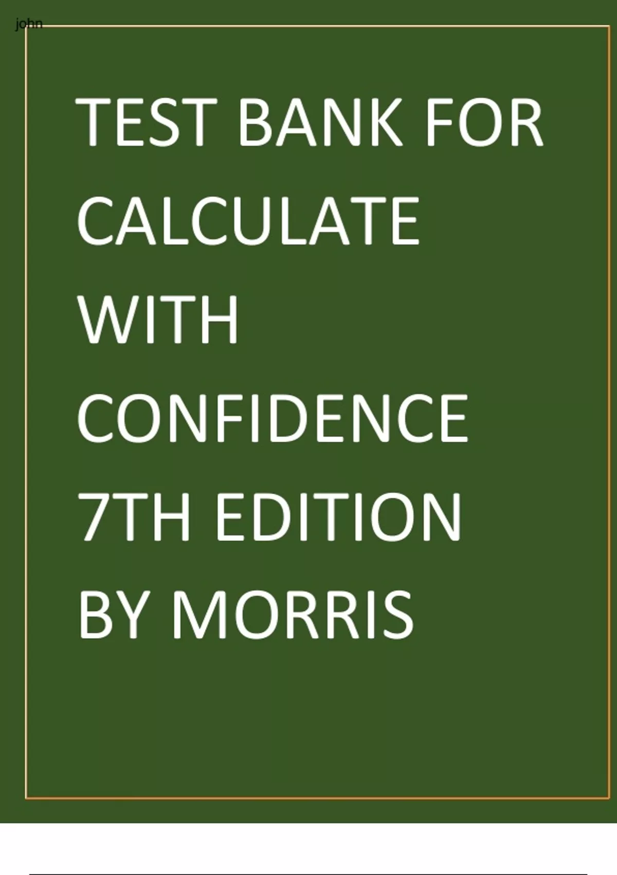 Calculate With Confidence 8Ed By Deborah C Morris Complete Calculate with confidence 8ed by deborah c morris complete