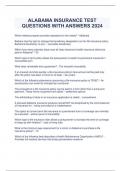  ALABAMA INSURANCE TEST QUESTIONS WITH ANSWERS 2024